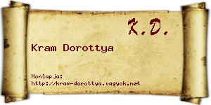 Kram Dorottya névjegykártya